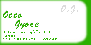 otto gyore business card